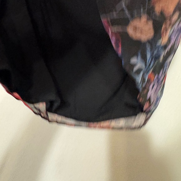 Maeve by Anthropologie Sheer Organza Puff sleeve floral blouse NEW - Picture 5 of 10